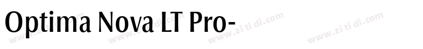 Optima Nova LT Pro字体转换